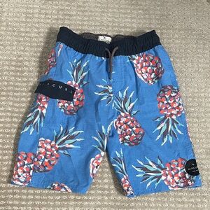 Rip Curl Blue Pineapple Pattern Swim Shorts